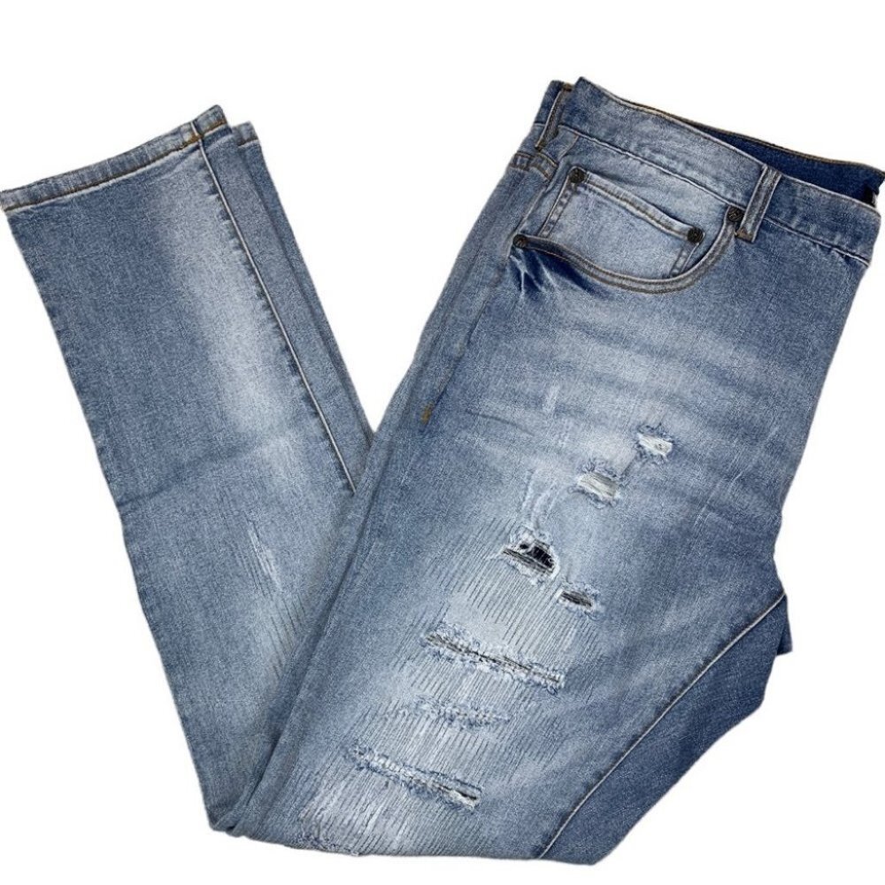 Inc International Concepts Mens Reconstructed Otto Skinny Fit Jeans size 36 wai